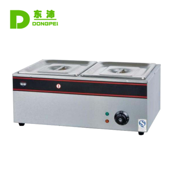 Elektrik 2 tangki meja makanan pemanasan bain marie di guangzhou