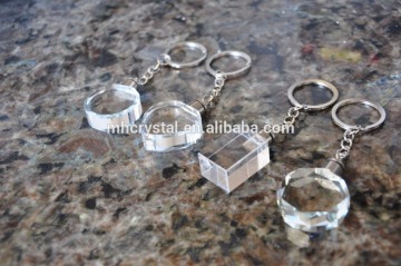 Led glass crystal keychain blank MH-YS0465