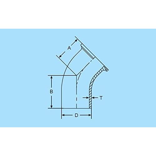 Aço inoxidável Cotovelo Tri Cramp Solda Bend Affitting