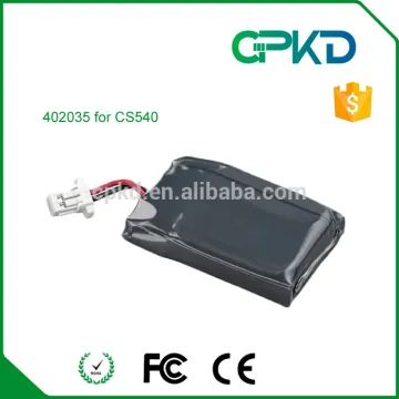 3.7V Lipo battery 140mah capacity for CS540 replacement battery