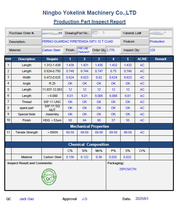 thimble eye bolt test report