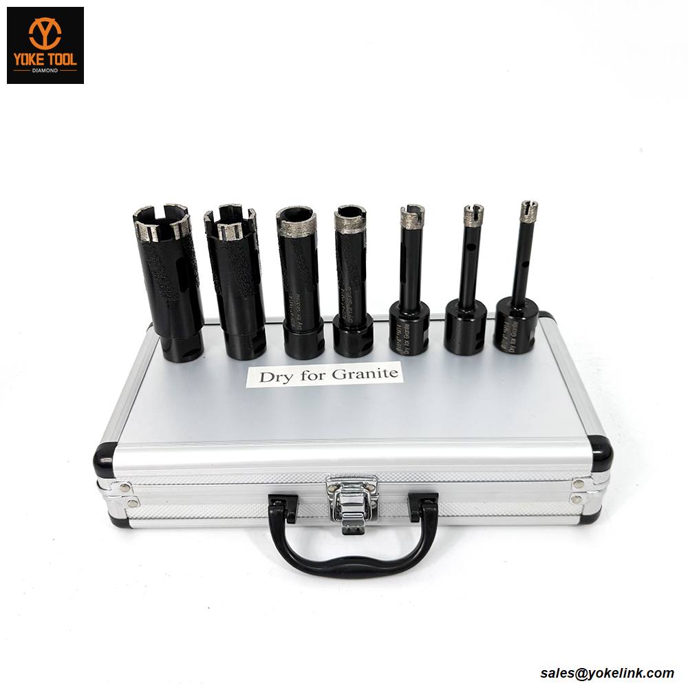 Granite Marble Concrete Dry Drilling Core Bit Diamond Dry Core Bits Kit  (7)