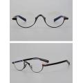 Half Frame Black Round Designer Glasses Sale