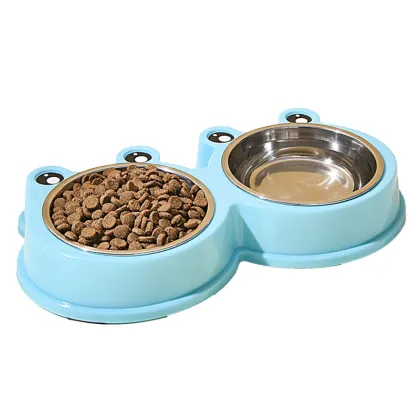 Hot Sale: Small and Medium Dogs Dining Table Pet Bowls with 2 Bowls Animal Feeders