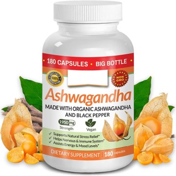 Étiquette privée Ashwagandha Capsules anti-stress anxiété