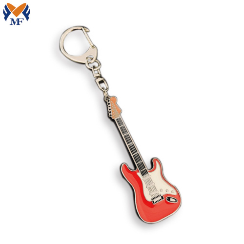 Metal Custom Guitar Order Keychains With Epoxy