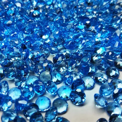Swiss Blue Topaz Round Cut Diamond crafts