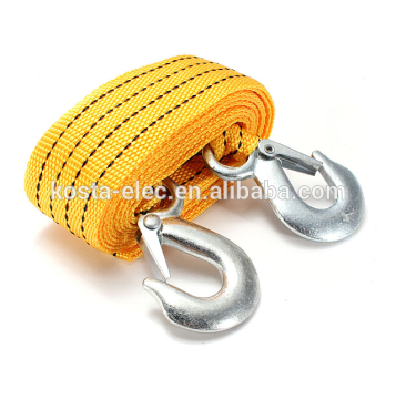 3T 2.8M Tow Towing Pull Rope 2 Heavy Duty Forged Steel Hooks
