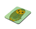 Green Mystic Owl PVC Coasters