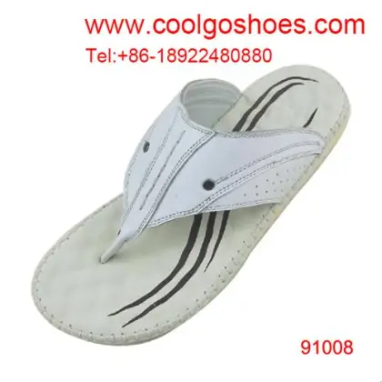 :Wholesale men dressy leather summer slippers