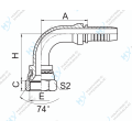 90 JIC Female 74 Cone Seat Hydraulic Fittings