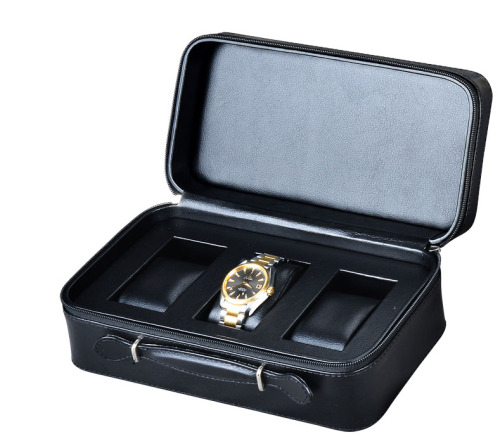 2014 top sale fashion design luxury High-grade PU leather watch box with zipper