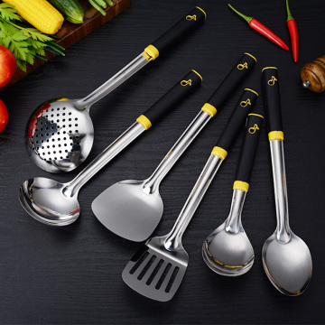 2024 New Stainless Steel Kitchen Utensil Set - Skimmer, Spatula, Spoon, and Strainer