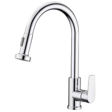 Kitchen sink faucet with pull down sprayer
