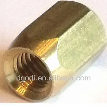 custom brass threaded conic nut