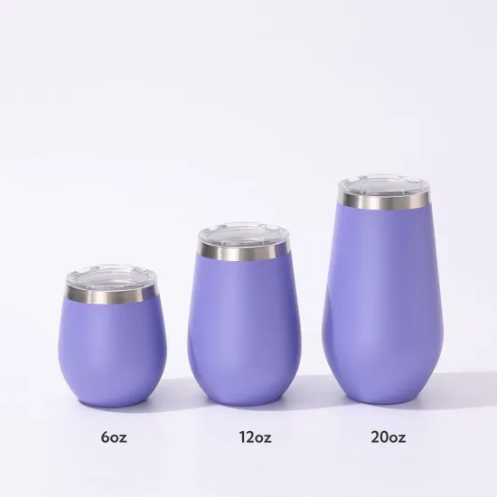 8oz & 12oz Egg-Shaped Double-Wall Vacuum Insulated Stainless Steel Tumblers with 304 Material - Perfect Modern Red Wine Mugs for Gifts