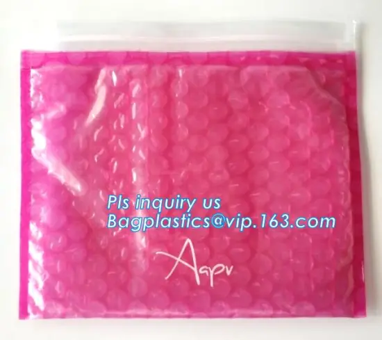 air bubble zipper bags, sealed air bubble packing bags,proof bag with slider zip lock for fragile