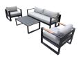 Heißes Design Aluminium -Terrassenmöbel Set von 4