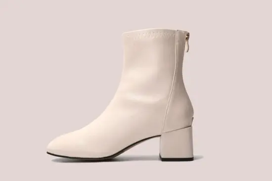 2021 back zipper flat square toes combat boot