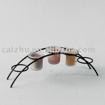Metal iron candle holder