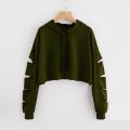 Fleece Crop Top Hoodie benutzerdefinierte