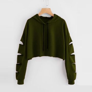 fleece crop top hoodie custom