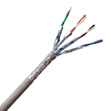 24AWG ftp CAT7 LAN Net สายแข็งเปลือยทองแดงเป็นตัวนำและฉนวนกันความร้อนโพลี olefin