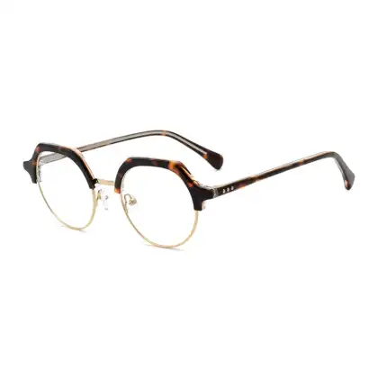 Half Rim Solid Eyewear Acetate Round High Quality Eyewear Frame