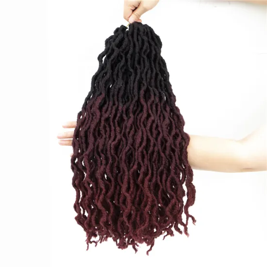 Synthetic Crochet Braids Hair Curly Faux Locs Gypsy Braiding Hair Extension Ombre Color Soft Fluffy Dreadlocks For Black Women