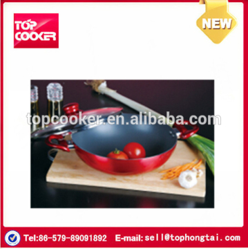 Stone coating wok with double ears