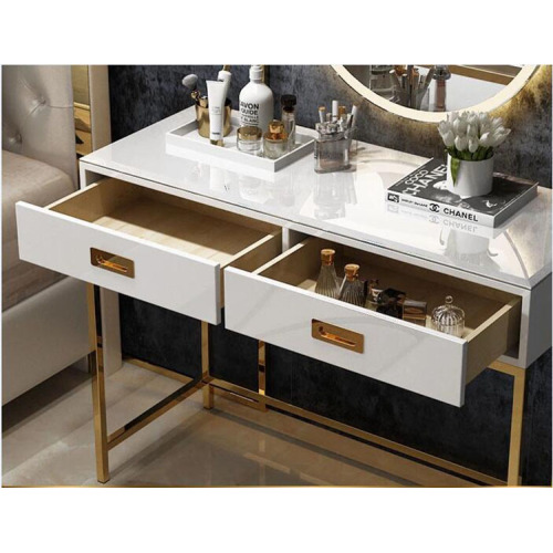 Dressing Table With Drawers Luxury Led Dressing Table Set VanityTable With Stool Factory