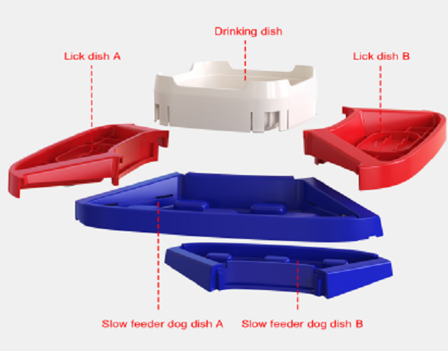 Pet Feeders Drinking Water Slow Food Plate Details 3