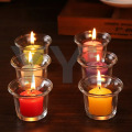 Contenedor de vidrio de vela transparente Candilla de velas Diy