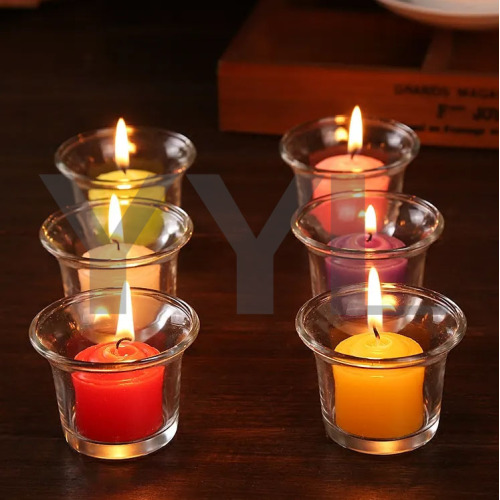 Clear candle cup glass container candle DIY jar