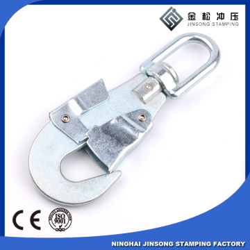 25 KN climbing safety swivel eye steel metal stamped snap rotating hook snap