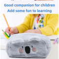 Cute plush koala shape embroidery craft cartoon pen bag for children