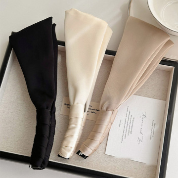 High-End Silk Satin Rabbit Ear Banana Hair Clip for Ponytails