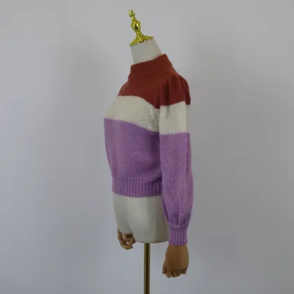 lady's 100%acrylic mohair pollover