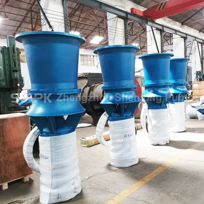 High flow submersible axial flow propeller pump