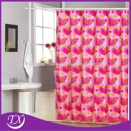 UK High Quality Waterproof Fabric Bathroom Curtains Chevron Fabric