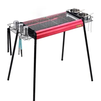 Commercial Portable Stainless Steel 3 Color Charcoal BBQ Grill for Outdoor Leisure