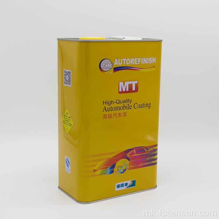 Квадратен метален контејнер за боја за автомобили