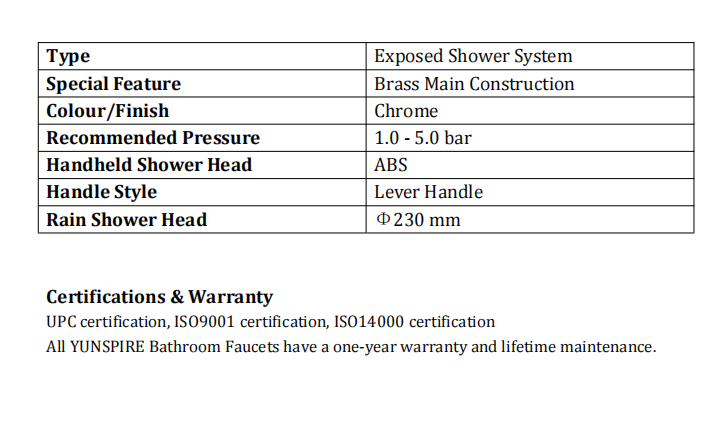 shower system with handheld