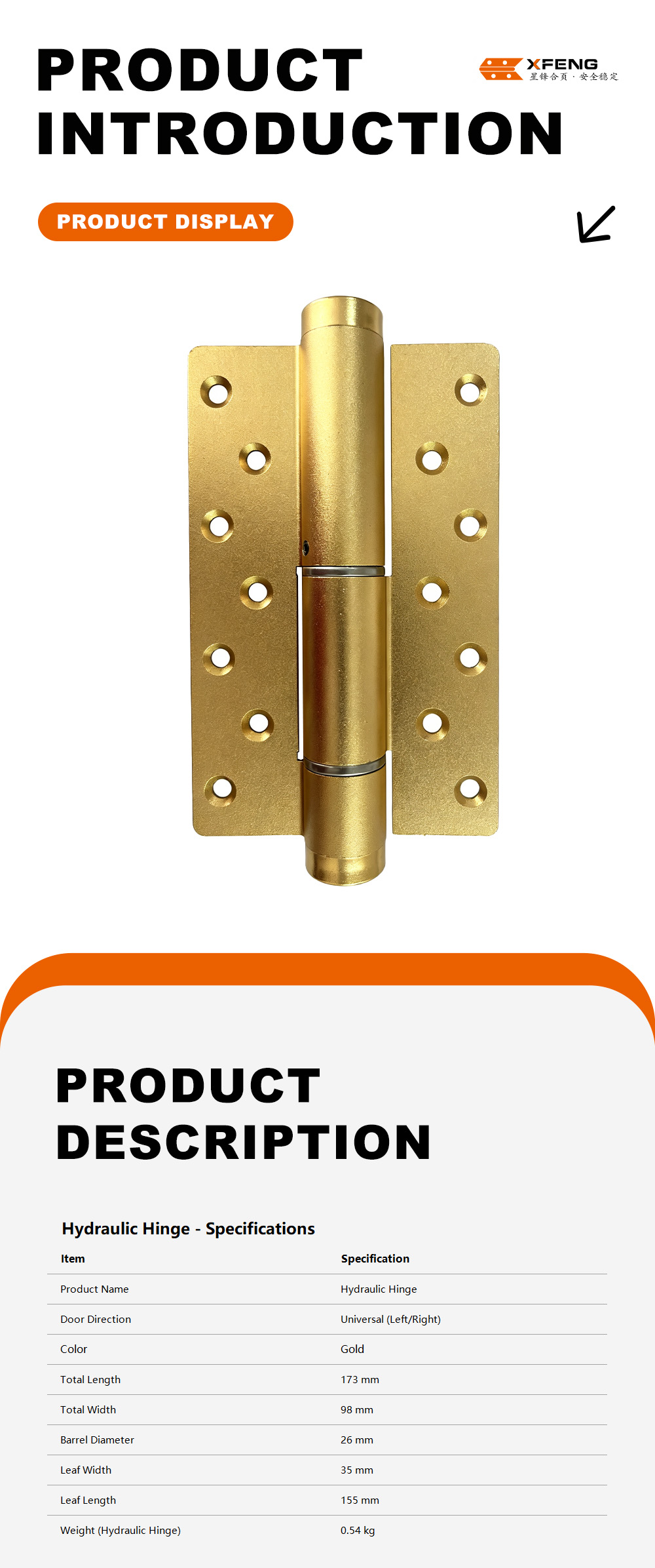 Non-Handed Hydraulic Hinge7
