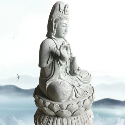 Stone Buddha ornament Guanyin