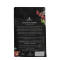 Custom resealable matt black bottom gusset coffee pouch