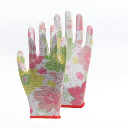 Popular PU Coated Multicolor Safety Labor Gloves