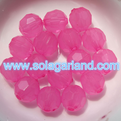 4-20MM Acrylic Translucence Round Faceted Beads