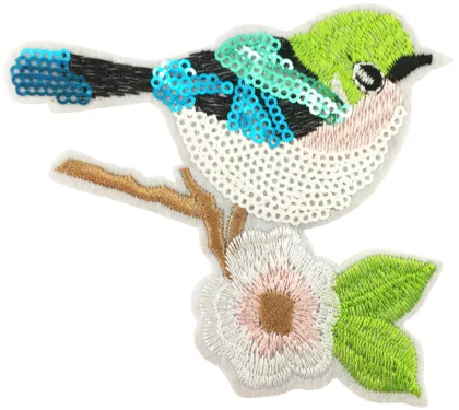 Fashion Customized sequin patches embroidery