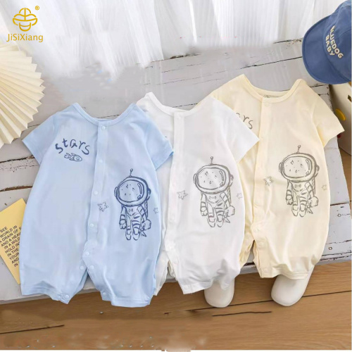 만화 우주 비행사 인쇄 아기 점프 수트